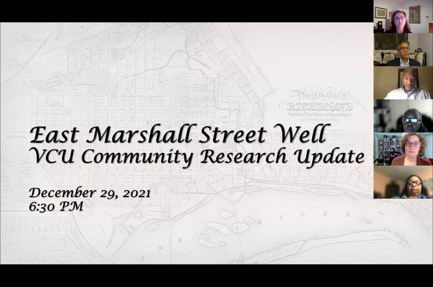 Dec. 29, 2021 - VCU East Marshall Street Well presentation